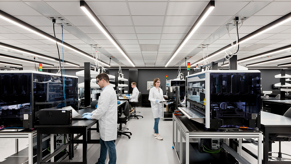 People in a factory.